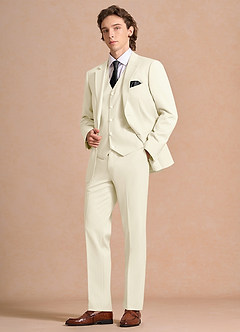 front James Ivory Structured Stretch 3-piece suit