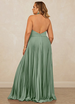 Christian Siriano Bridal for Azazie 1007 Bridesmaid Dresses Matcha A-Line Pleated Stretch Satin Dress image11