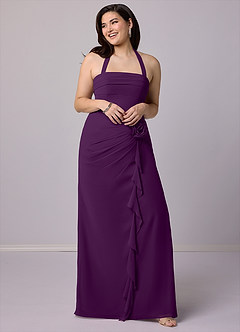 Barbie ♥ Azazie Bridesmaid Dresses Grape Sheath Strapless Chiffon Convertible Dress image11