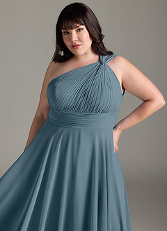 Azazie Charlize Brautjungfernkleider A-Linie One-Shoulder Chiffon Kleid Zwielichtviolett image12