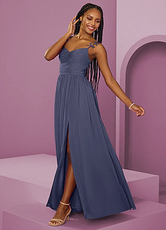 Barbie ♥ Azazie Bridesmaid Dresses Stormy A-Line Pleated Chiffon Dress image13
