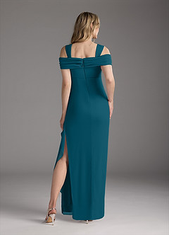 Azazie Weitzman Mother of the Bride Dresses Ink Blue Sheath Sequins Mesh Dress image5