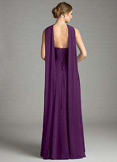 Azazie Ayla Abiti da Damigella Abito A-Line in Chiffon Scollo a Cuore Uva image9