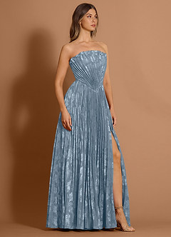 Maxi jurk Audrina Stoffig Blauw image5