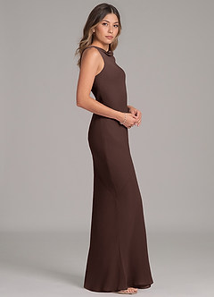 Azazie Allettie Brautjungfernkleider Meerjungfrau-Linie Chiffon Kleid Ganache image7