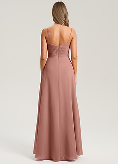 Azazie Terese Bridesmaid Dresses Cedar Rose A-Line Pleated Chiffon Dress image2