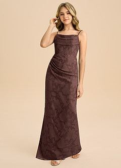 Azazie Mai Junior Klä av Tubklänning i Blommig Utbrändhet Plisserad image6