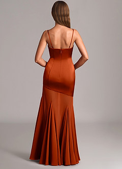 Azazie Uma Bridesmaid Dresses Paprika Mermaid Strapless Chiffon Convertible Dress image5