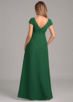 Azazie Allessia Maternity Bridesmaid Dresses A-Line Pleated Chiffon Floor-Length Dress image2