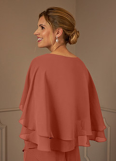 Azazie OHara Mother of the Bride Dresses Clay A-Line V-Neck Chiffon Dress image7