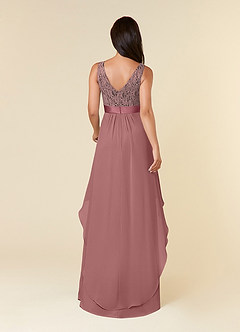 Azazie Xella Mother of the Bride Dresses Desert Rose A-Line Lace Chiffon Dress image9