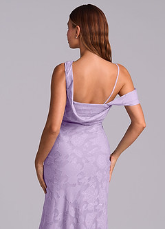 Azazie Madelyn Final Sale Lilac Mermaid One Shoulder Floral Burnout Convertible Dress image8