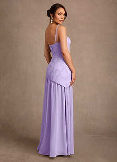 Azazie Flossie Kleider für die Brautmutter A-Linie Plissee Chiffon Kleid Flieder image5