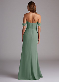 Azazie Saige Bridesmaid Dresses Silver Sage A-Line Off the Shoulder Chiffon Convertible Dress image7