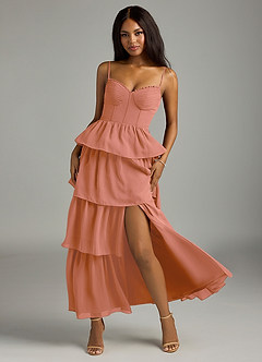 Azazie Kaiden Bridesmaid Dresses MAI TAI A-Line Sweetheart Neckline Chiffon Dress image5
