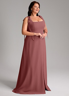 Azazie Debra Bridesmaid Dresses Amethyst A-Line with Pockets Chiffon Convertible Dress image5