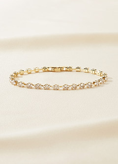 front Mini Marquise Crystal Tennis Bracelet