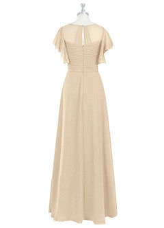 Azazie Lily Final Sale Empire Pleated Chiffon Floor-Length Dress image8