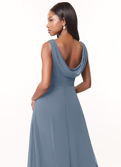 Azazie Karina Bridesmaid Dresses Twilight A-Line Pleated Chiffon Dress image4