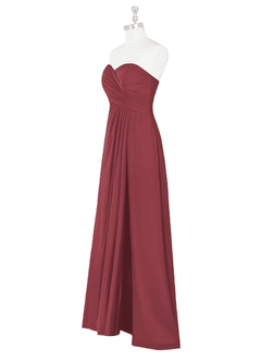 Azazie Arabella Allure Jurken voor bruidsmeisjes Converteerbaar Jurk van Chiffon met A-Lijn Sweetheart Halslijn Merlot image10