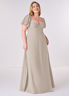 Barbie ♥ Azazie Bridesmaid Dresses Frost A-Line Pleated Chiffon Dress image7