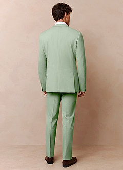 front James Dusty Sage Structured Stretch Suit Jacket