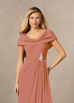 Azazie Mary Mother of the Bride Dresses MAI TAI A-Line Side Slit Chiffon Dress image5
