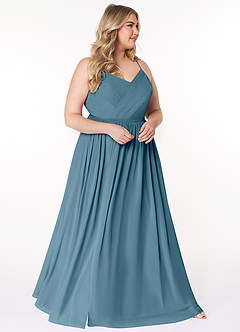 Azazie Cora Bridesmaid Dresses Bermuda A-Line Pleated Chiffon Dress image9