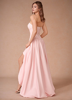 Elysia Strawberry Pink Pleated Gown image3