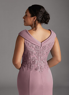 Azazie Calathea Mother of the Bride Dresses Dusty Rose A-Line Lace Dress image7
