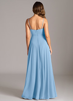 Azazie Amani Suknie dla druhen Linia A Pofałdowany Szyfon Do ziemi Sukienka image2