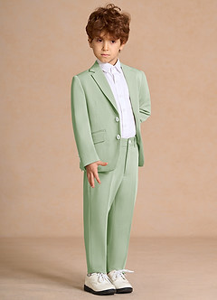 front Oliver Salvia Polvorienta Traje de 2 piezas para niños