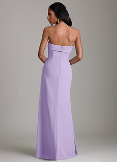 Azazie Aretha Bridesmaid Dresses Lilac A-Line Strapless Chiffon Dress image2