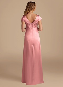 Azazie Allessia Maternity Bridesmaid Dresses A-Line Metallic Satin Floor-Length Dress image5