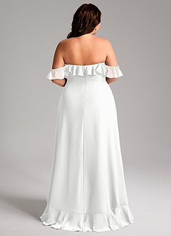 Azazie Lyra Bridesmaid Dresses White A-Line Chiffon Convertible Dress image12