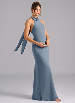 Azazie Velli Bridesmaid Dresses Twilight Mermaid Bow Chiffon Dress image3