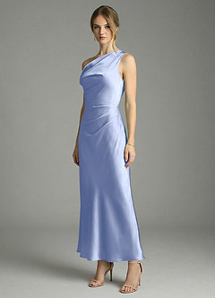 Azazie Emerson Vestidos de damas de honor Vestido de Hielo de Satén Elástico de Corte Sirena con Vestidos sin tirantes image4