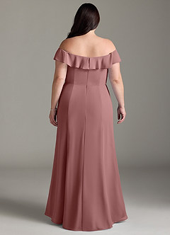 Azazie Sophie Jurken voor bruidsmeisjes Converteerbaar Jurk van Chiffon met A-Lijn Off the Shoulder Woestijnroos image7