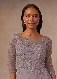 Azazie Calanthe Mother of the Bride Dresses Dusk A-Line Scoop Chiffon Dress image5