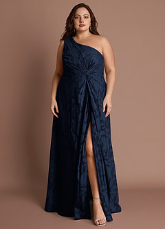 Hermosa Navy One Shoulder Maxi Dress image10