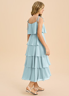 Azazie Shortcake Junior Mist A-Line Bow Chiffon Dress image7