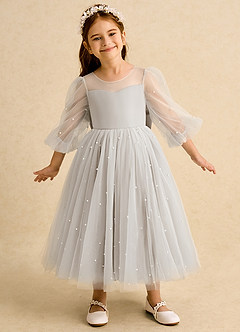 Azazie Trudy Jurken voor bloemenmeisjes Baljurk Jurk van Tule Sweetheart Halslijn Vorst image3