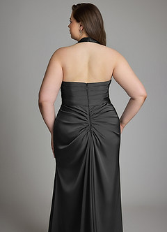 Azazie Destiny Bridesmaid Dresses Black Mermaid Sweetheart Neckline Stretch Satin Dress image13