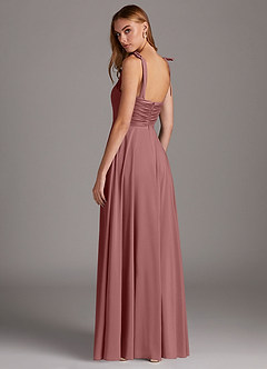 Azazie Marin Final Sale Black A-Line Sweetheart Neckline Stretch Chiffon Dress image4