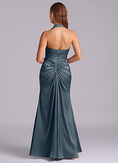 Azazie Destiny Robes de demoiselle d'honneur Robe Sirène en Satin extensible Encolure en Forme de Cœur Violet Crépusculaire image2