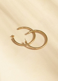 front 50mm Waterproof Hoop Earrings