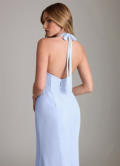 Azazie Valerie Bridesmaid Dresses Ice Mermaid Pleated Chiffon Dress image6