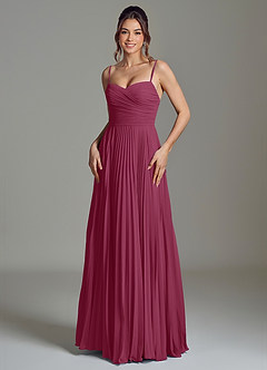 Azazie Catie Bridesmaid Dresses Mulberry A-Line Sweetheart Neckline Chiffon Dress image1