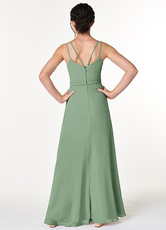 Azazie Janine Junior Blue Jay A-Line Chiffon Dress image2
