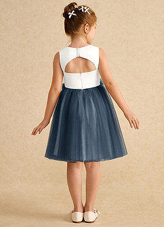 Azazie Louisa Flower Girl Dresses Ivory Neptune A-Line Sleeveless Tulle Dress image2